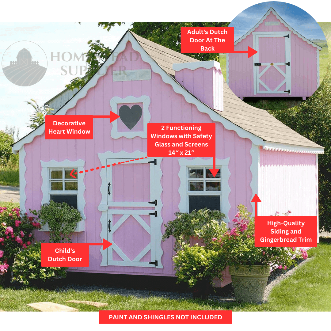Little Cottage Co. The Gingerbread Cottage Playhouse Kit