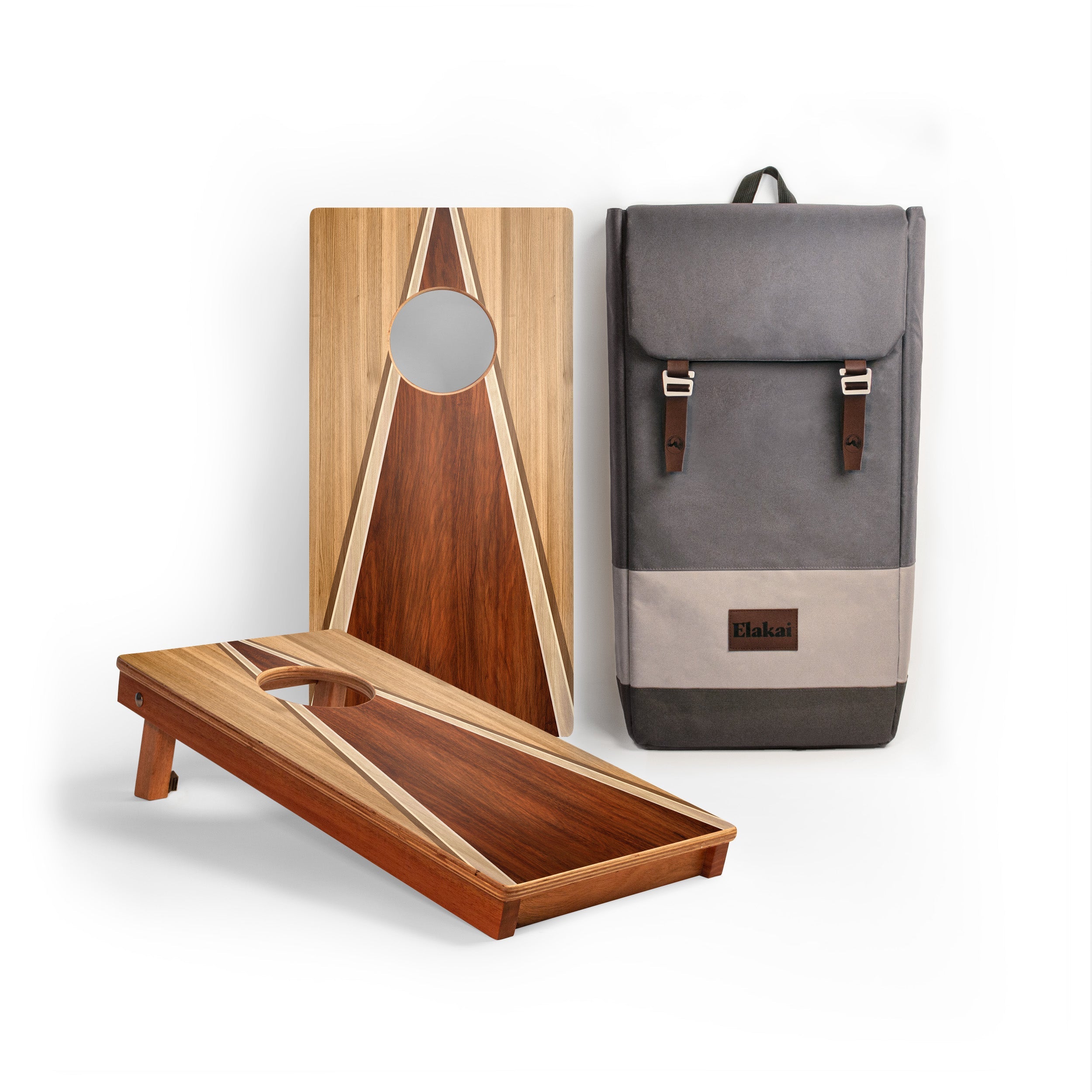 1ft x 2ft Classic Wood Triangle Compact Travel Cornhole Boards