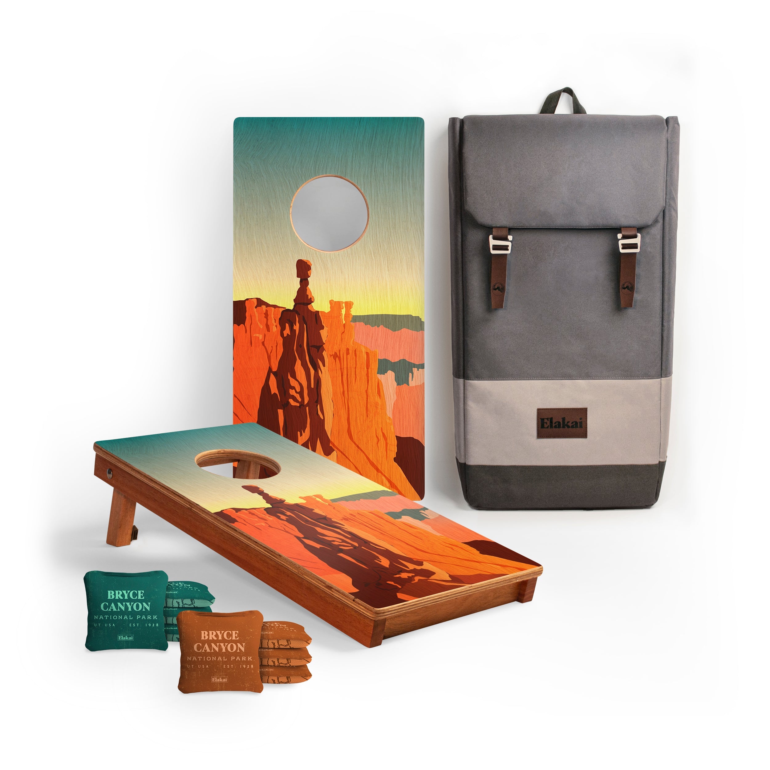 1ft x 2ft Bryce Canyon Compact Travel Cornhole Board Set