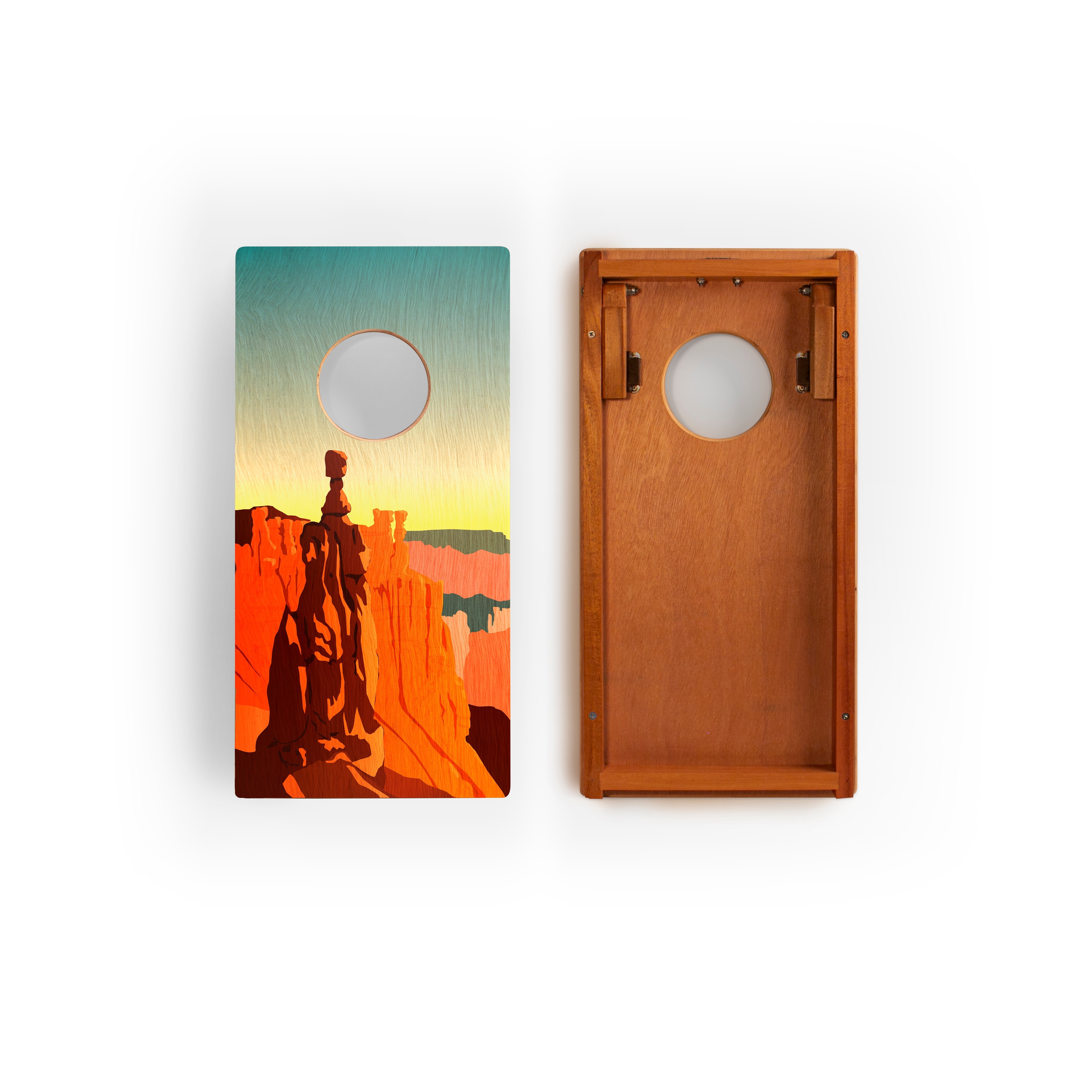 1ft x 2ft Bryce Canyon Compact Travel Cornhole Board Set