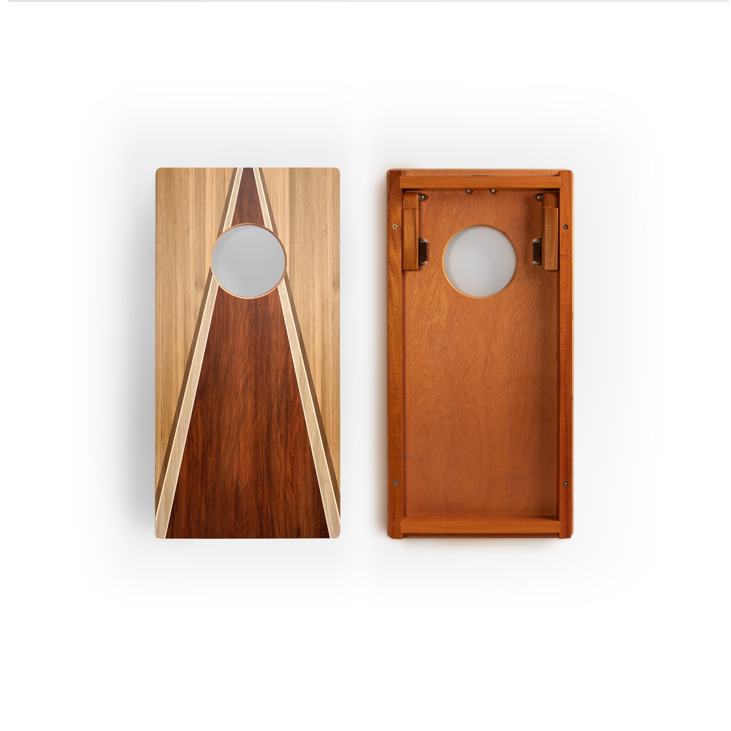 1ft x 2ft Classic Wood Triangle Compact Travel Cornhole Boards