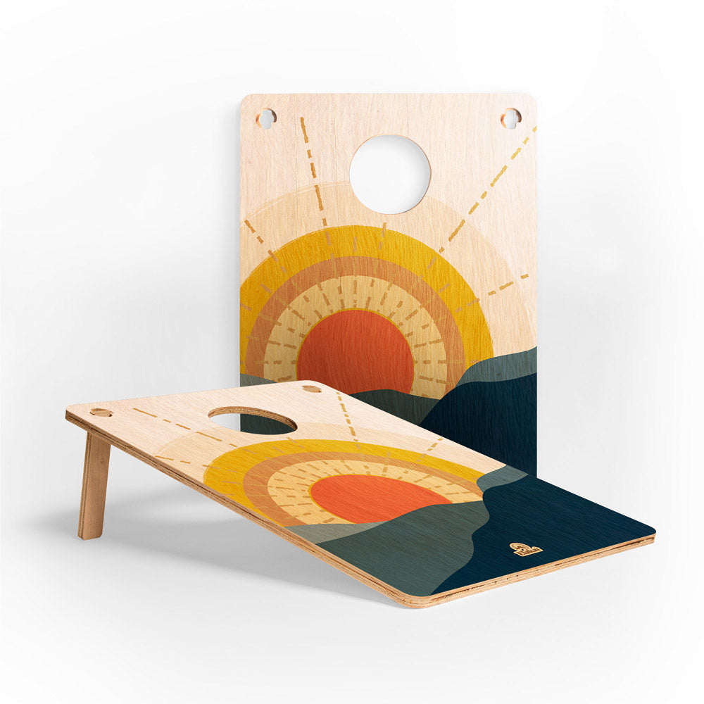 22in x 31in Sunrise 1-Hole Weekender Travel Cornhole Boards