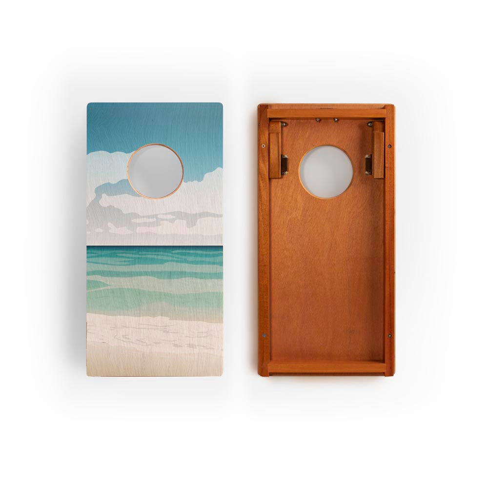 1ft x 2ft Gulf Islands Shore Compact Travel Cornhole Boards