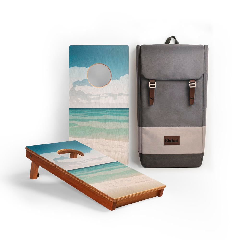 1ft x 2ft Gulf Islands Shore Compact Travel Cornhole Boards